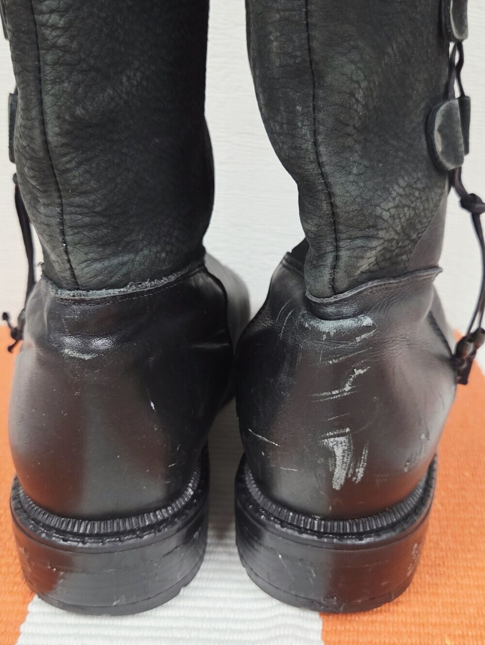 Blondo Canada wool lined Black Lace-Up Knee Boots 8 - Picture 5 of 13